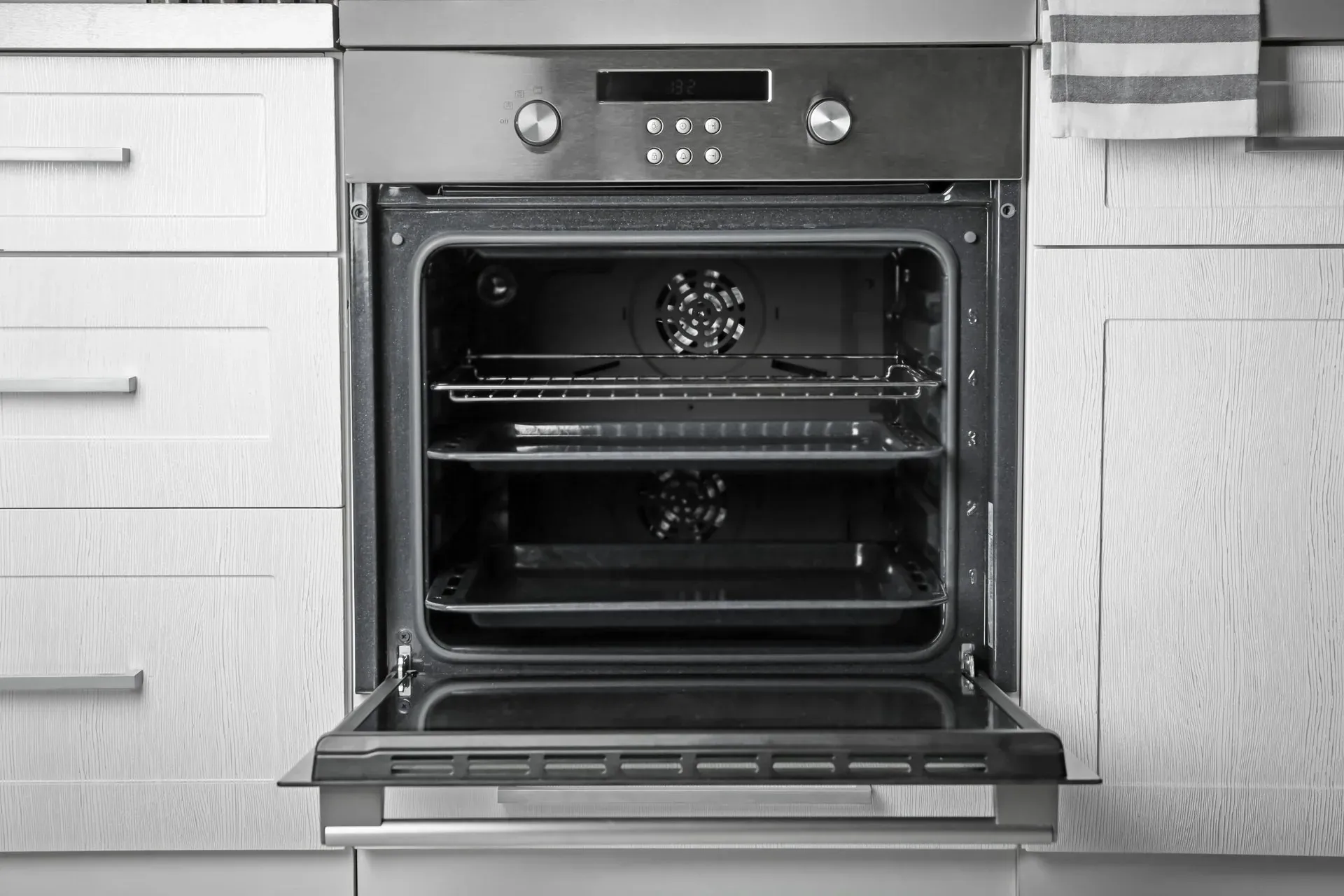 A commercial oven