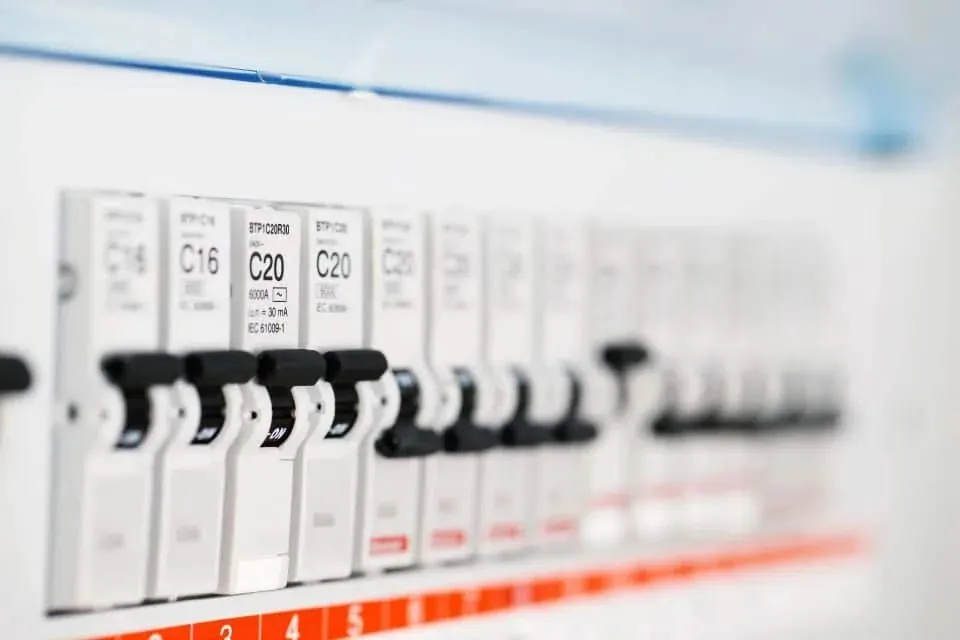 A row of safety switches