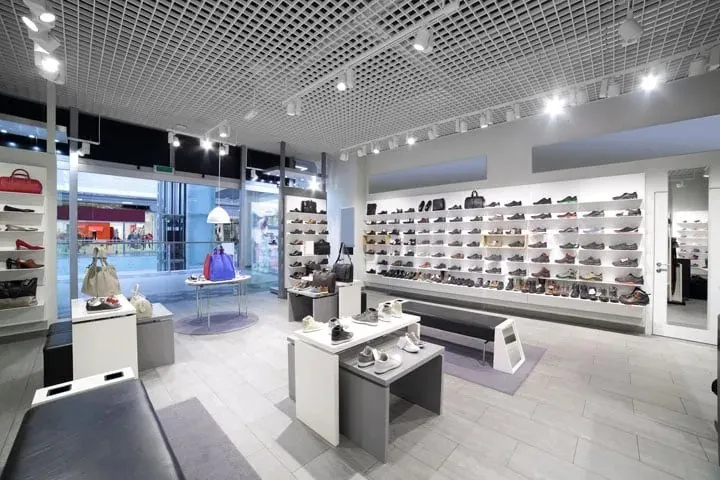 Lighting in a retail shop