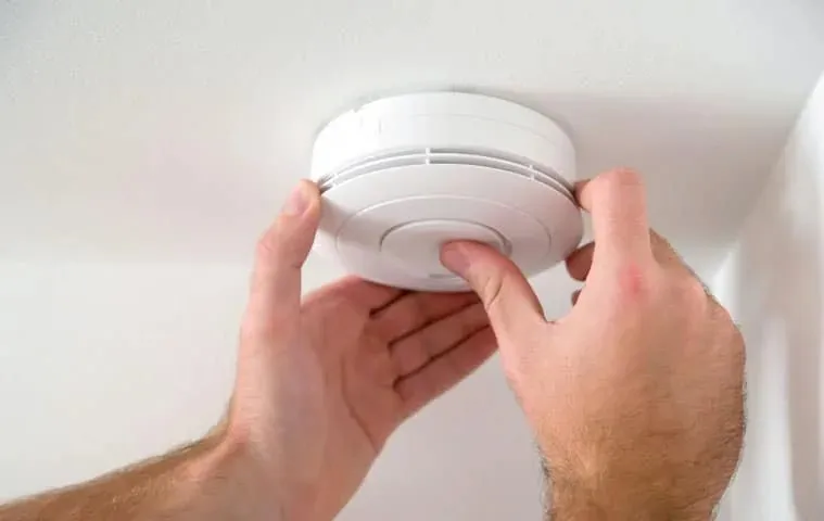 Fitting a smoke alarm to the ceiling