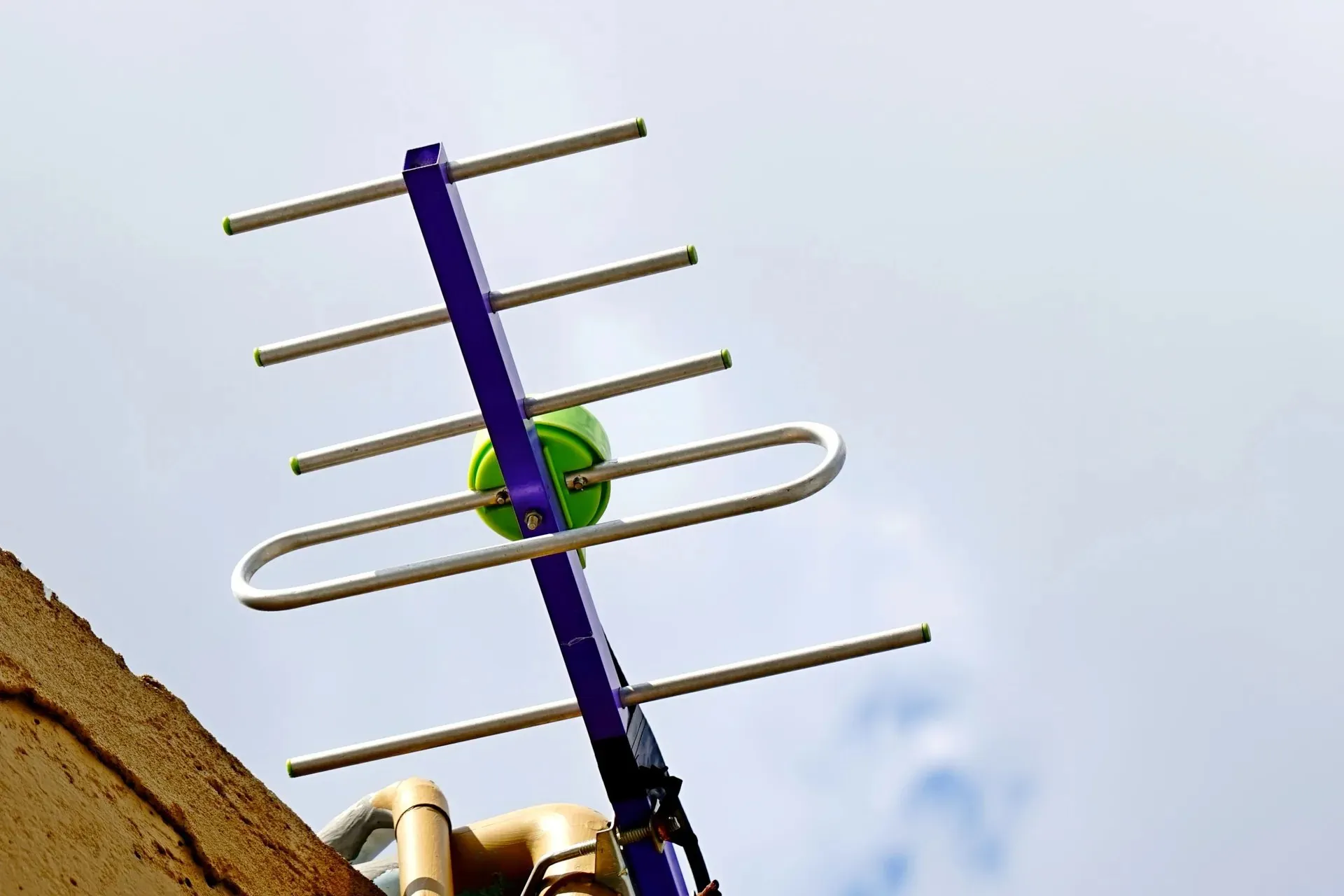 A TV antenna close up