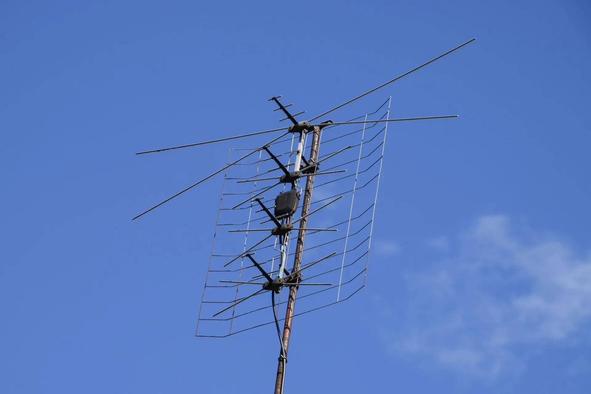 A TV antenna mast
