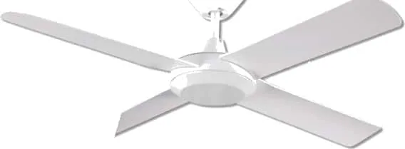 Four blade white DC ceiling fan included in the Kitson Electric spring fan sale